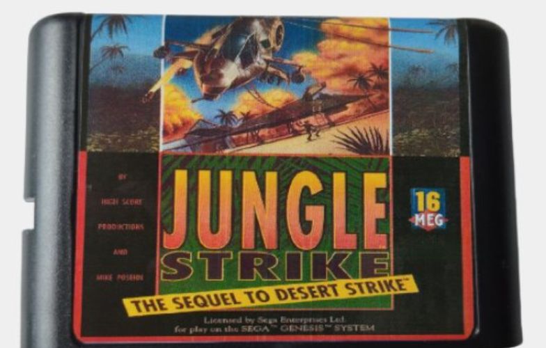 Картридж для игровой приставки Sega 16 bit Jungle Strike