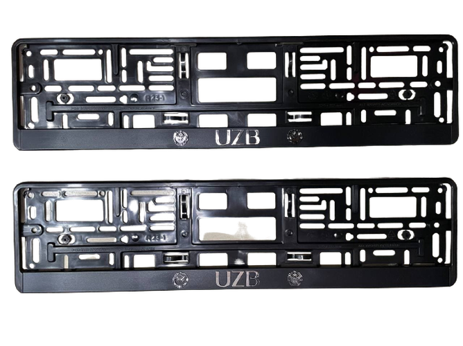 Рамки UZB для номеров автомобилей RA-5243, Черный