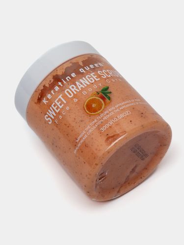 Скраб для тела и лица Keratine Queen Sweet Orange Scrub, 300 г, купить недорого