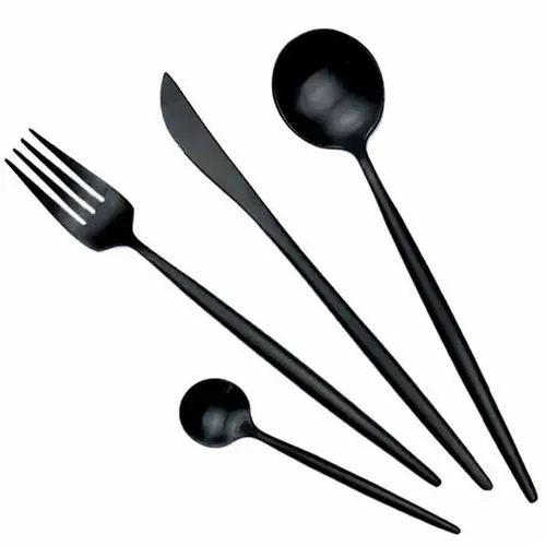 Набор столовых приборов Xiaomi Maison Maxx Stainless Steel Modern Flatware Set, Черный