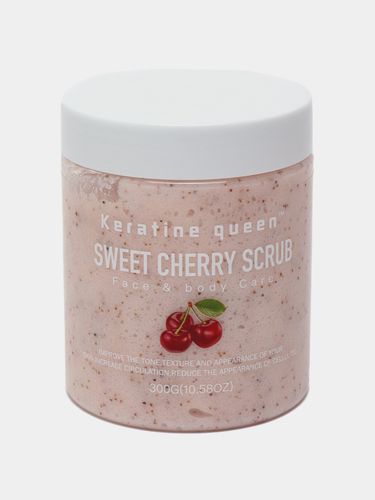 Tana va yuz uchun skrab Keratine Queen Sweet Cherry Scrub, 300 g, в Узбекистане