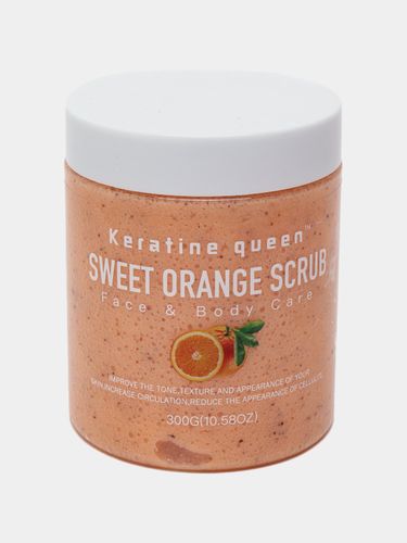 Скраб для тела и лица Keratine Queen Sweet Orange Scrub, 300 г