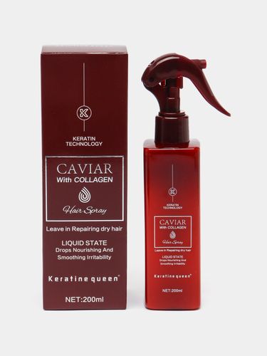 Спрей для волос без сульфатов Keratin queen Caviar, 200 мл