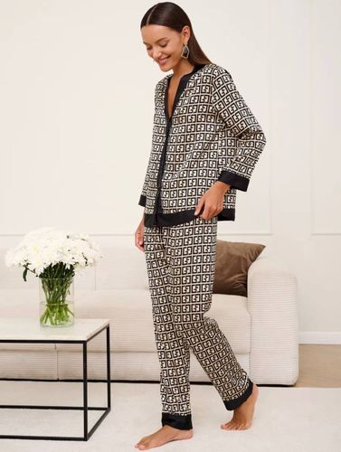 Шелковый пижамный комплект свободного кроя Maysar 000351, Черный, фото № 11
