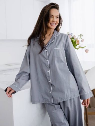 Классическая пижама из 100% хлопка Maysar 000479, Серый, foto