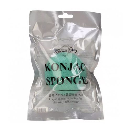 Yuz uchun sponj Grace day konjac sponge green