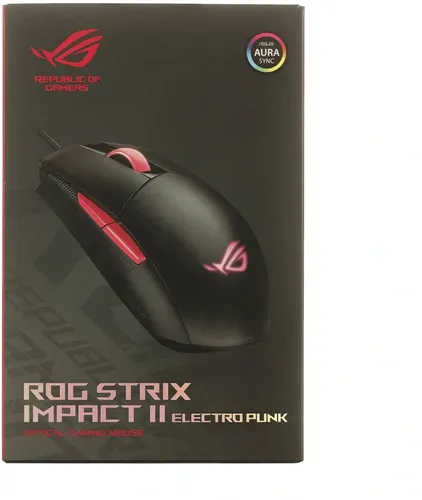 Игровая мышь Asus Rog Strix Impact II Electro Punk Wired, Черный, 79500000 UZS