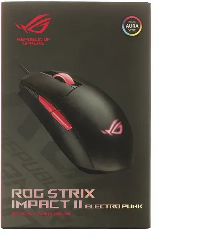 O'yin sichqonchasi Asus Rog Strix Impact II Electro Punk Wired, Qora, 79500000 UZS