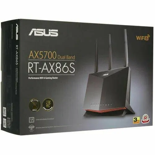 Роутер Wi-Fi Asus RT-AX86S, Черный, в Узбекистане