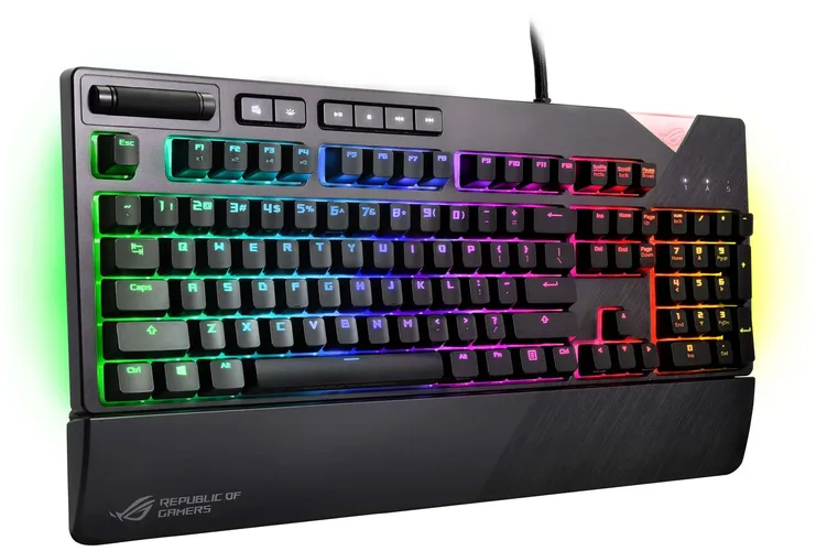 O'yin klaviaturasi Asus Rog Strix Flare USB, Qora, фото