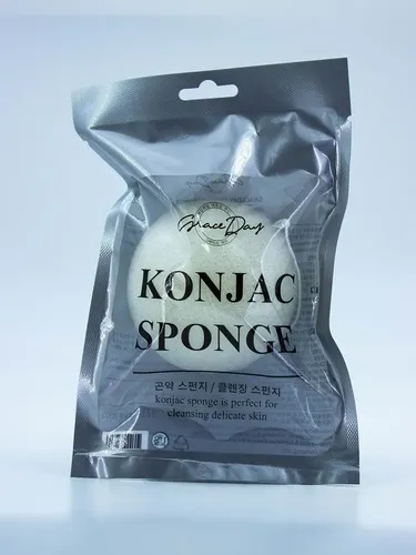 Натуральный белый спонж Grace Day Konjac Sponge