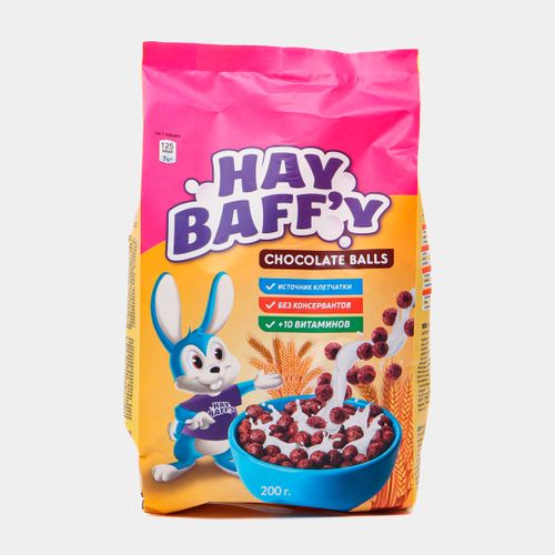 Готовый завтрак Hay Baffy шоколадные шарики HB227, 200 гр, Разноцветный