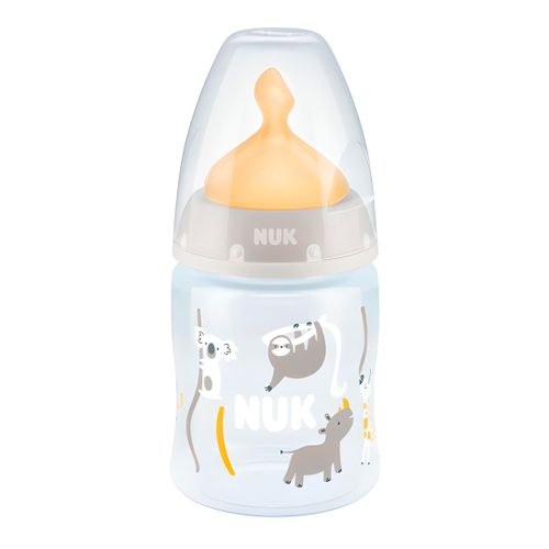 Бутылочка NUK First Choice+ Латекс Сафари ТЛ881,0-6 мес, 150 мл, Серый