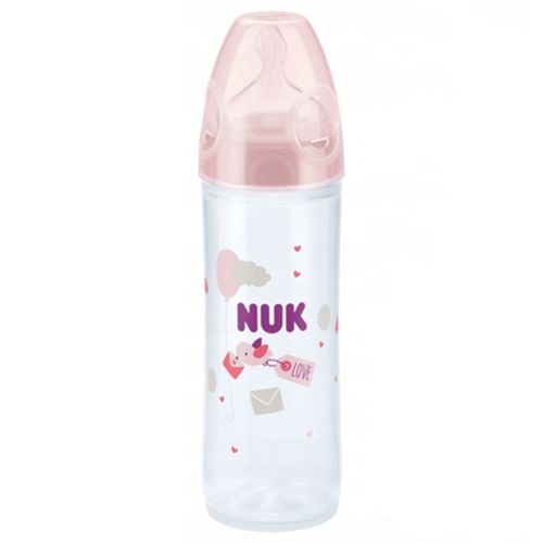 Пластиковая бутылочка NUK New Classik ART564, 6-18 мес, 250 мл, Розовый