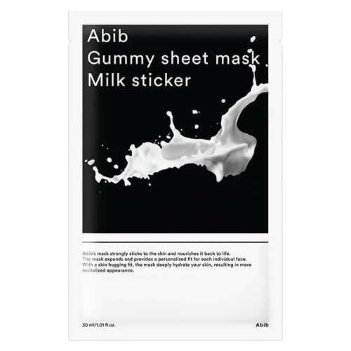 Yuz niqobi Abib Gummy Sheet Mask Milk Sticker