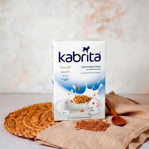 Grechkali bo'tqa Kabrita echki sutida KB345, 4+ oy, 180 gr, Rang-barang, sotib olish