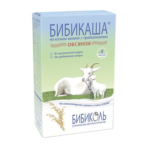 Каша Бибиколь на козьем молоке овсянная, 5+ мес, 200 гр