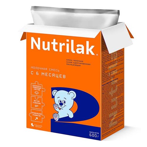 Молочная смесь Nutrilak 2 NT07725, 6+ мес, 600 г, Синий, фото № 11