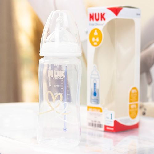 Бутылочка NUK First Choice Сердечко, 0-6 мес, 300 мл, Белый