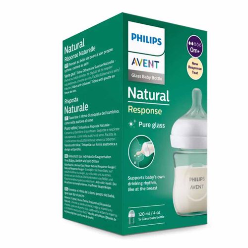 Philips Avent Natural Response shisha butilkasi SCY930/01, 0+oy, 120ml, Koʻp rangli