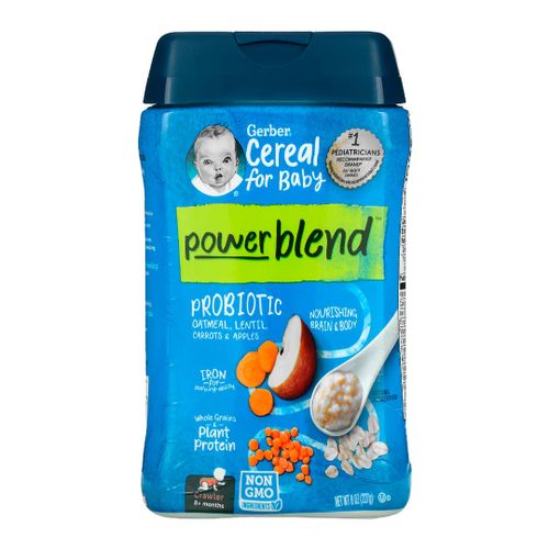 Каша Gerber Ceral for Baby Power blend овсяно-чечевичная яблоко морковь, с 6+ мес, 227 гр