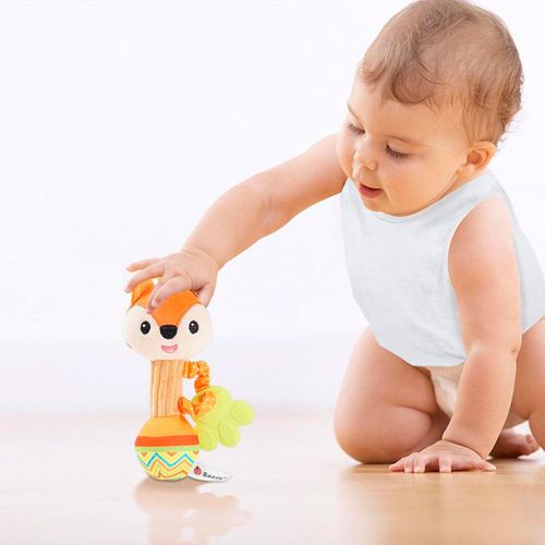 Игрушка - пищалка, мягкая детская погремушка Sozzy ART7499, Бирюзовый, фото