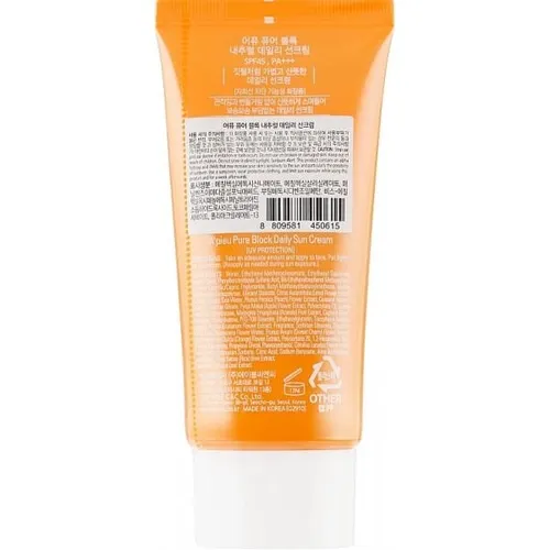Солнцезащитый крем A'pieu Pure Block Natural Daily Sun Cream SPF45/PA+, 50 мл, купить недорого
