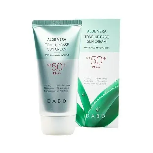 Солнцезащитный крем c тональным эффектом DABO Aloe Vera Tone Up Base Sun Cream (SPF50+ PA+++),  70 мл