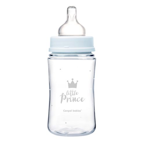 Бутылочка Canpol Babies EasyStart Royal Baby антиколиковая СВ414, 3+ месяцев, 240 мл, Голубой, купить недорого