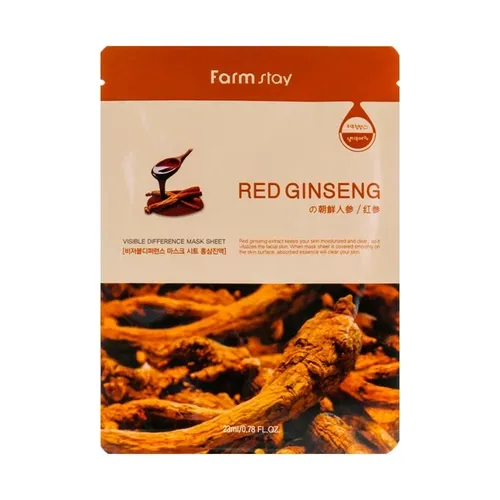 Маска для лица Farm stay red ginseng visible difference mask sheet, 23 мл