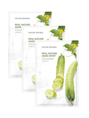 Yuz niqobi Nature Republic Cucumber Real Nature Mask Sheet
