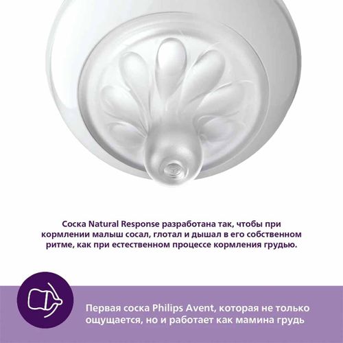 Соска Philips Avent Natural Response, 6+мес, SCY965/02, Белый, фото № 12