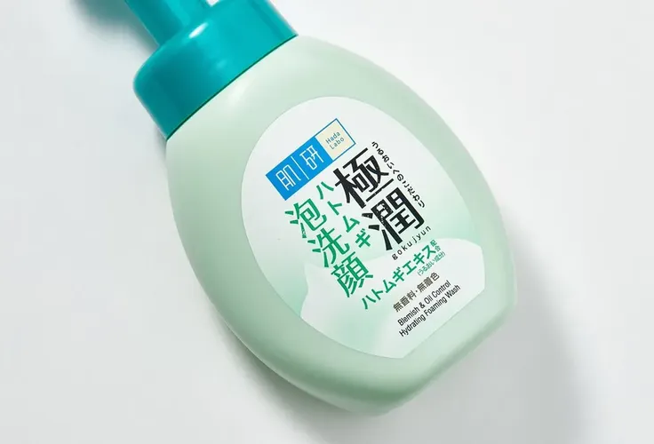 Пенка для проблемной кожи HADA LABO, Gokujyun Hatomugi foaming face wash, 160 мл, купить недорого