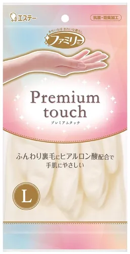 Перчатки виниловые premium touch  размел l