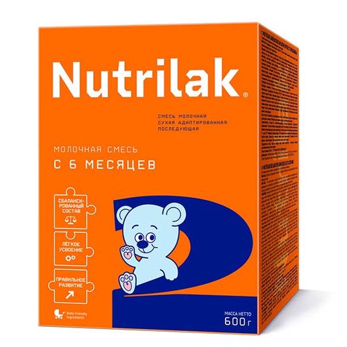 Молочная смесь Nutrilak 2 NT07725, 6+ мес, 600 г, Синий
