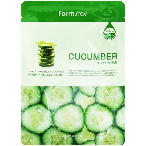 Маска для лица Farm stay cucumber visible difference mask sheet, 23 мл