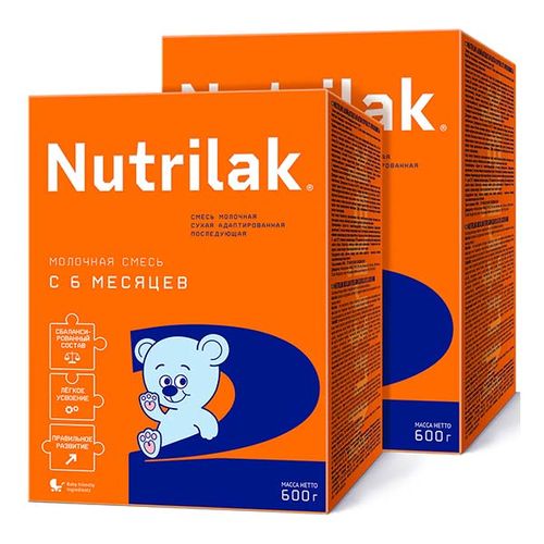 Молочная смесь Nutrilak 2 NT07725, 6+ мес, 600 г, Синий, фото