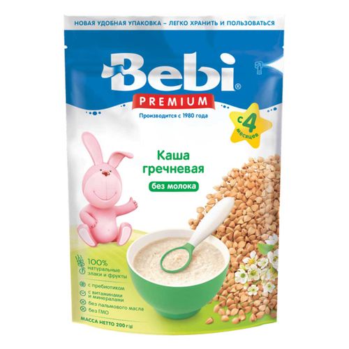 Каша BEBI Premium молочная гречневая ART3330, с 4+ мес, 200 г, Белый