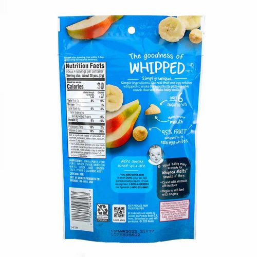 Йогуртовые шарики Gerber Whipped Melts банан груша 47467GR, 10+ мес, 28 гр, Разноцветный