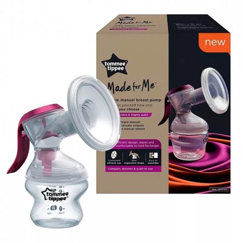 Ручной молокоотсос Tommee Tippee с бутылочкой Made for me Kod210, Белый