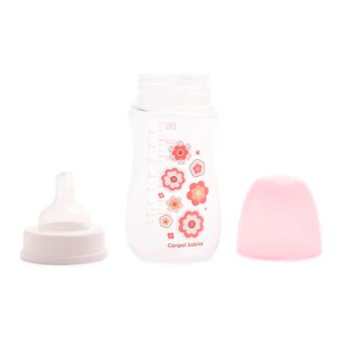 Бутылочка Canpol Babies EasyStart цветочки СВ168, 3+ месяцев, 240мл, Розовый, 7890000 UZS