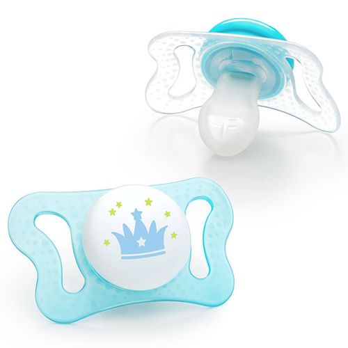 Пустышка Chicco PhysioForma Micro crown little prince 9538X, 0-2 мес, Белый, купить недорого