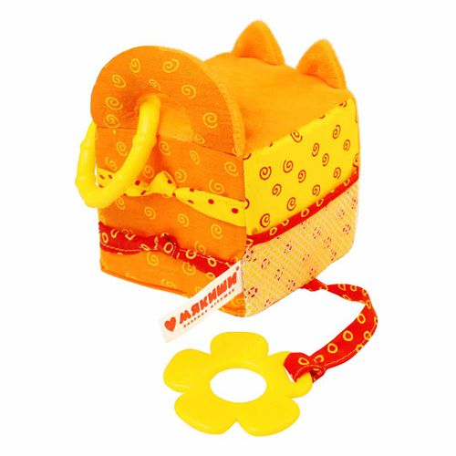Развивающая игрушка подвеска Мякиши кубик "Лисичка Апельсинка", купить недорого