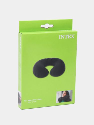Подушка надувная Intex, Черный, фото
