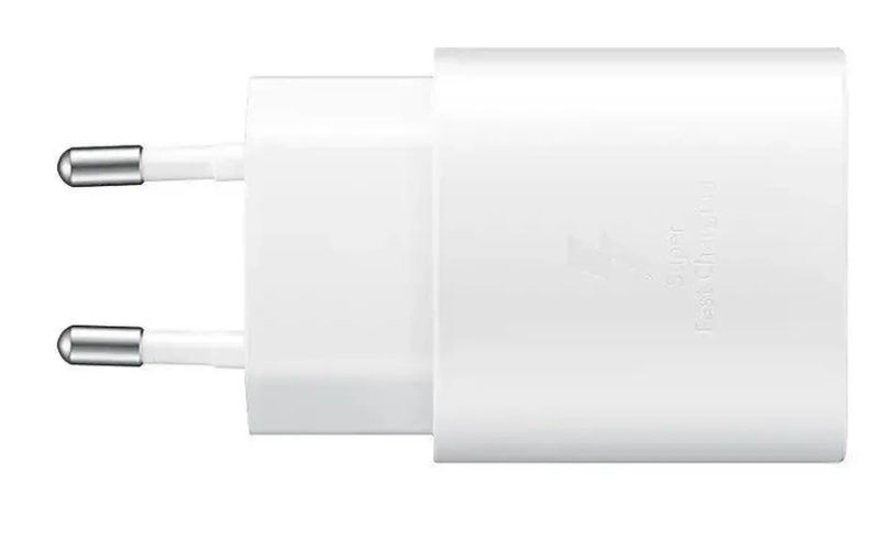 Zaryadlovchi bloki Samsung 25W PD adapteri USB-C, oq