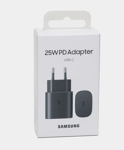 Quvvatlash bloki Samsung 25W PD Adapter USB-C, Qora