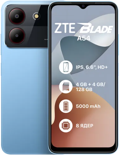 Smartfon ZTE Blade A54, Blue, 4/128 GB