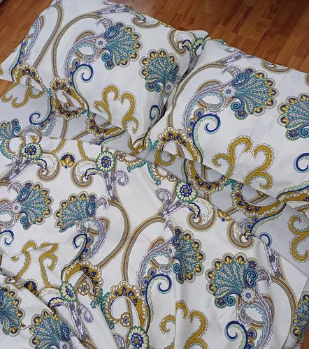 Постельное белье полуторное Linens 88135, 150х220 см, Белый, в Узбекистане