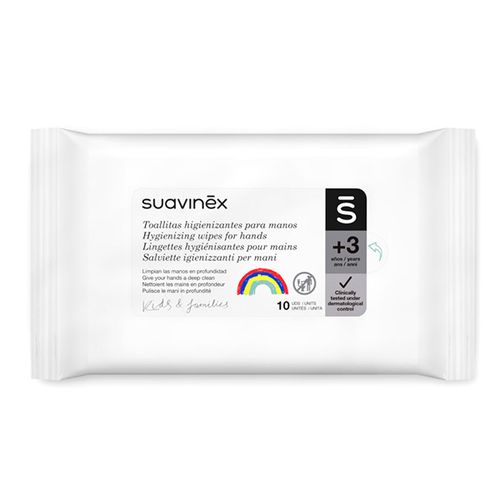 Очищающие салфетки Suavinex Hygienizing wipes for hands, 10 шт 3+ лет