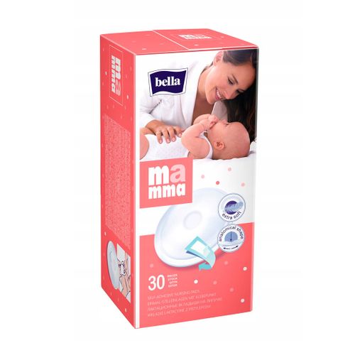 Вкладыши лактационные на липучке Bella Mamma TC042, 30 шт, Белый